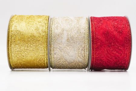 Błyszczące ozdoby choinkowe wstążka druciana_KF9640.KF9641.KF9642 (2)